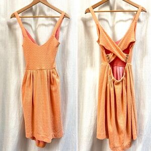 Beautiful Anthropologie dress. Pink and light orange. Size small